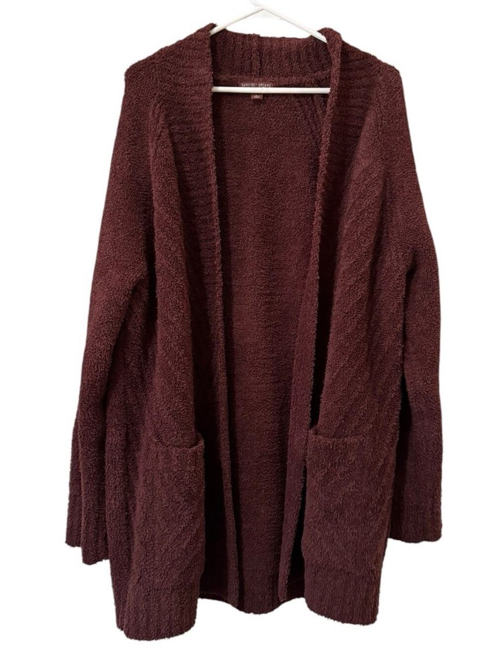 Barefoot Dreams CozyChic Women Size Large Directional Rubbed Cardigan Sweater